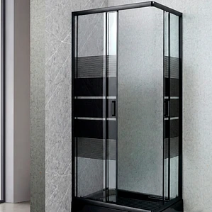 Shower Rectangular Style Negro 100x80x198cm (Incluye Receptáculo)