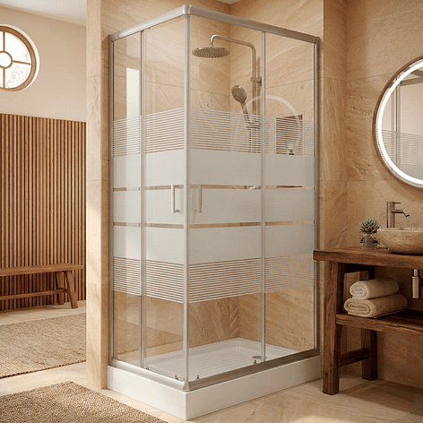 Shower Rectangular Style Blanco 100x80x198cm (Incluye Receptáculo) 3