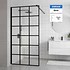 Mampara Fija de Baño Cuadros Negros Joytek 190x90 cm Vidrio Templado 8 mm