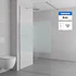 Mampara Fija de Baño Strava Blanca Joytek 190x90 cm Vidrio Templado 8 mm