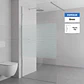 Mampara Fija de Baño Strava Blanca Joytek 190x90 cm Vidrio Templado 8 mm - Miniatura 1