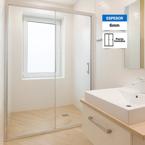 Mampara Ajustable de Ducha LENS 160-180 cm Transparente/Cromado 1