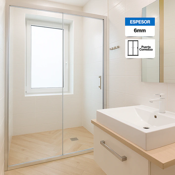 Mampara Ajustable de Ducha LENS 140-160 cm Transparente/Cromado 1