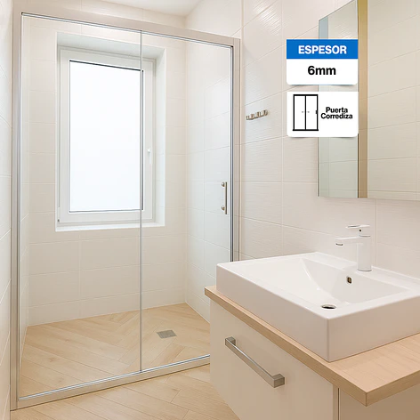 Mampara Ajustable de Ducha LENS 120-140 cm Transparente/Cromado 1