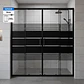 Mampara Ajustable de Ducha Style 160-180 cm Líneas Negras (4 Vidrios) - Miniatura 1