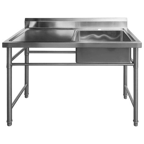 Lavafondo de Acero Inoxidable Secador Izquierdo Joytek 120x60x90 cm 1