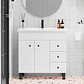 Mueble Vanitorio Blanco con Patas + Cubierta de Loza Plana 80x47x80 cm - Miniatura 2