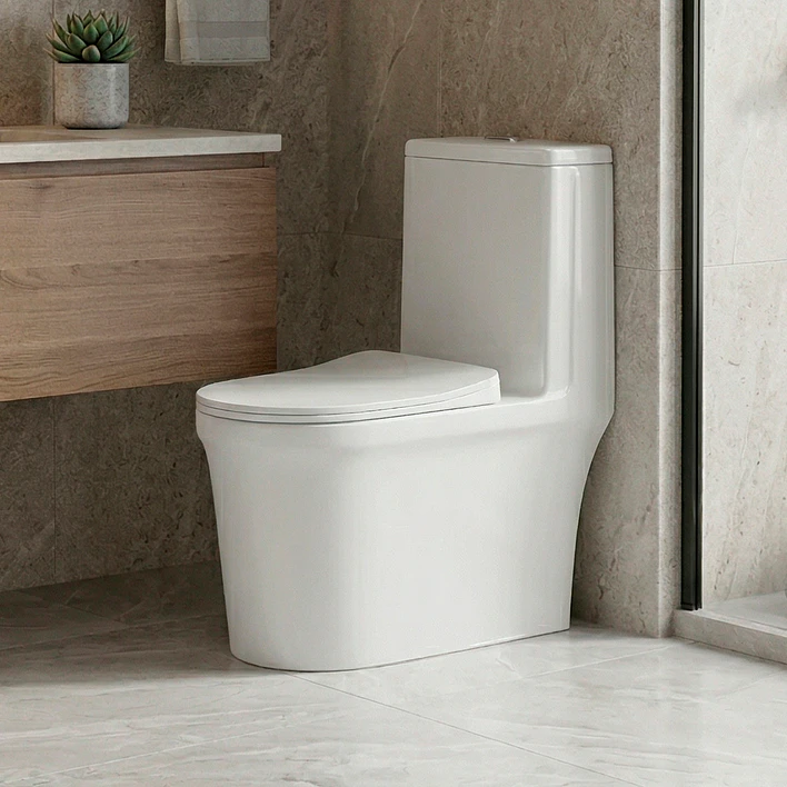 WC One Piece Premier 2051 Joytek Descarga a Piso 30 cm Blanco 5