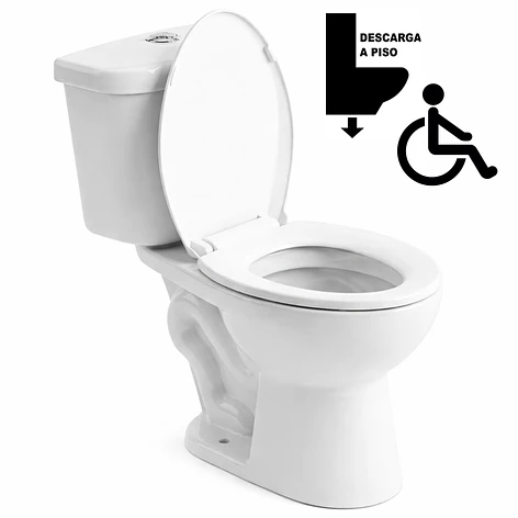 WC Two Piece Joytek para Discapacitados (Altura Ajustada) Descarga a Piso 30 cm 1