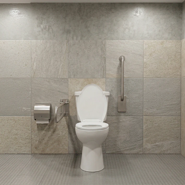 WC Two Piece Joytek para Discapacitados (Altura Ajustada) Descarga a Piso 30 cm 7