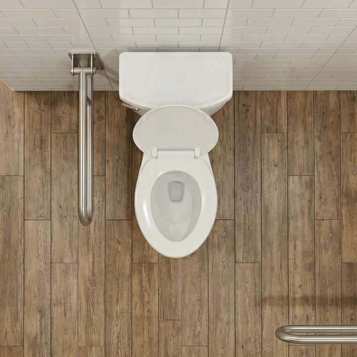 WC Two Piece Joytek para Discapacitados (Altura Ajustada) Descarga a Piso 30 cm 5
