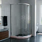 Shower Door Curvo Barra a Piso Travertino Transparente 90x90x185 cm - Miniatura 1