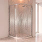 Shower Door Curvo Barra a Piso Blanco Mármol Líneas Curvas 90x90x185 cm - Miniatura 3