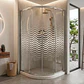 Shower Door Curvo Barra a Piso Blanco Mármol Líneas Curvas 90x90x185 cm - Miniatura 2