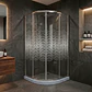 Shower Door Curvo Barra a Piso Gris Mármol Líneas Curvas 90x90x185 cm - Miniatura 1