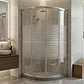 Shower Door Curvo Barra a Piso Gris Mármol Líneas Rectas 90x90x185 cm - Miniatura 2