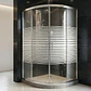 Shower Door Curvo Barra a Piso Gris Mármol Líneas Rectas 90x90x185 cm - Miniatura 3