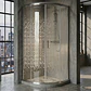 Shower Door Curvo Barra a Piso Gris Mármol Mosaico Blanco 90x90x185 cm - Miniatura 3