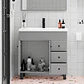 Mueble Vanitorio Gris con Patas + Cubierta de Loza Plana 80x47x80 cm - Miniatura 3