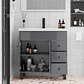 Mueble Vanitorio Gris con Patas + Cubierta de Loza Semi Plana 80x47x80 cm - Miniatura 3