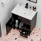 Mueble Vanitorio Negro con Patas + Cubierta de Loza 856 Relieve 80x47x80 cm - Miniatura 5