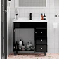 Mueble Vanitorio Negro con Patas + Cubierta de Loza 856 Relieve 80x47x80 cm - Miniatura 3