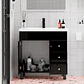 Mueble Vanitorio Negro con Patas + Cubierta de Loza Plana 80x47x80 cm - Miniatura 3