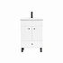 Mueble Vanitorio Blanco con Patas + Cubierta de Loza Plana 50x40x80 cm