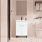 Mueble Vanitorio Blanco con Patas + Cubierta de Loza Plana 50x40x80 cm - Miniatura 2