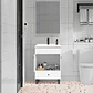 Mueble Vanitorio Blanco con Patas + Cubierta de Loza Plana 50x40x80 cm - Miniatura 3