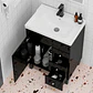 Mueble Vanitorio Negro con Patas + Cubierta de Loza 856 Relieve 70x47x80 cm - Miniatura 5