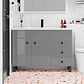 Mueble Vanitorio Joytek Gris con Patas + Cubierta de Loza 120x47x80 cm - Miniatura 2