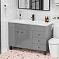 Mueble Vanitorio Joytek Gris con Patas + Cubierta de Loza 120x47x80 cm - Miniatura 4