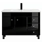 Mueble Vanitorio Joytek Negro con Patas + Cubierta de Loza 120x47x80 cm - Miniatura 1