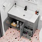 Mueble Vanitorio Joytek Gris con Patas + Cubierta de Loza 100x47x80 cm - Miniatura 10