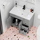 Mueble Vanitorio Joytek Gris con Patas + Cubierta de Loza 80x47x80 cm - Miniatura 5