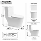 WC One Piece Design 2045 Joytek Descarga a Piso 30 cm Blanco  - Miniatura 9