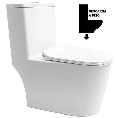 WC One Piece Design 2045 Joytek Descarga a Piso 30 cm Blanco  1