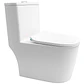 WC One Piece Design 2045 Joytek Descarga a Piso 30 cm Blanco  - Miniatura 6