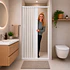 Mampara Ajustable de Ducha Joytek Flexbox en PVC Blanco 80-115 cm *185 cm