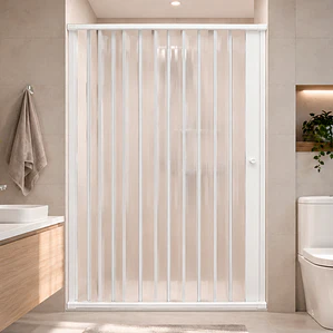 Mampara Ajustable de Ducha Joytek Flexbox en PVC Blanco 115-130 cm *185 cm