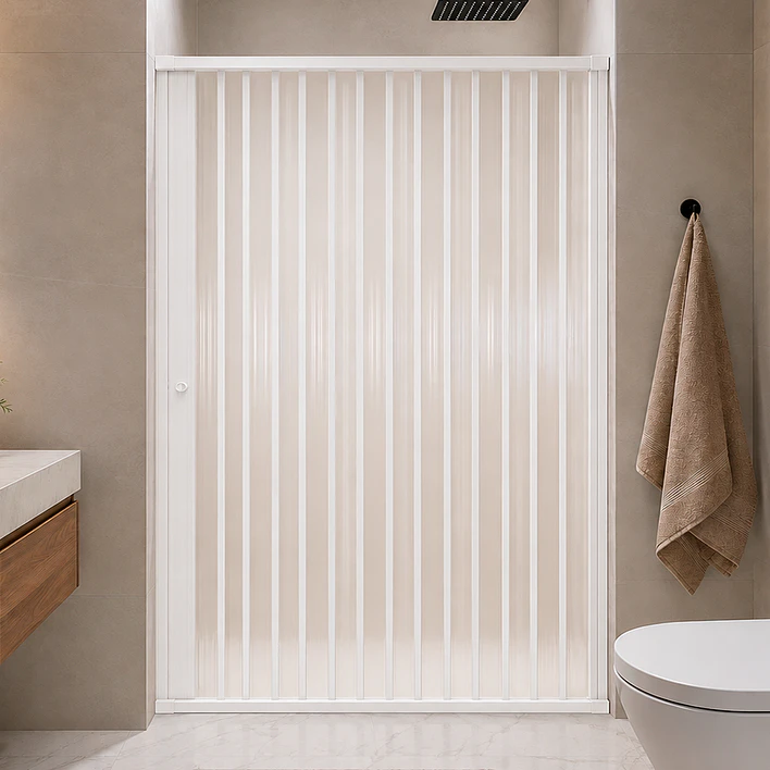 Mampara Ajustable de Ducha Joytek Flexbok en PVC Blanco 130-145 cm *185 cm 9