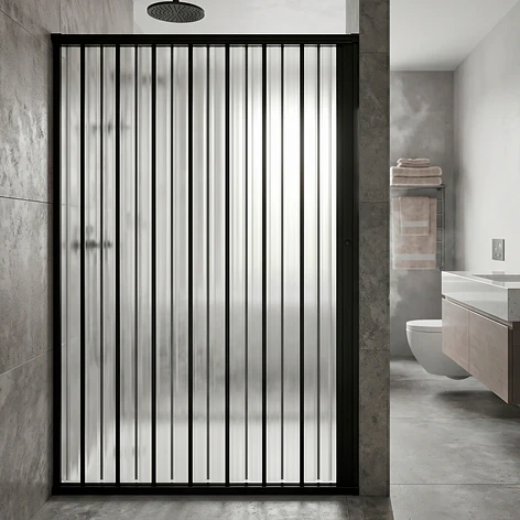 Mampara de Ducha Joytek Flexbok en PVC Negro 130-145 cm *185 cm 5