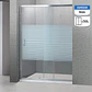 Mampara Ajustable de Ducha Strava 140-160 cm Líneas blancas (2 Vidrios) - Miniatura 1