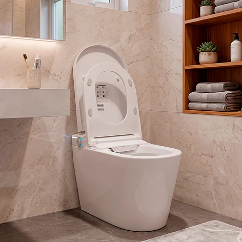 WC Inodoro Inteligente Joytek Apertura/Cierre Automático - Descarga a Piso 30 cm 2