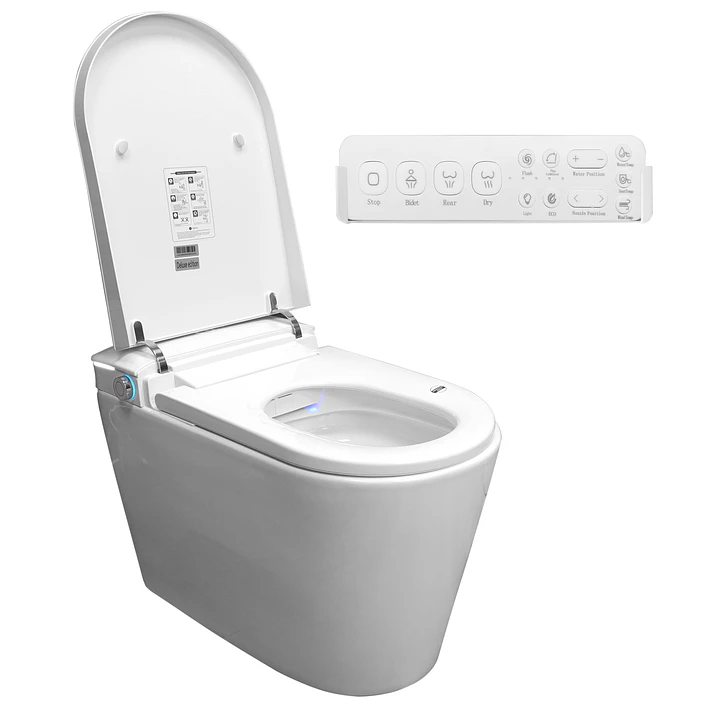 WC Inodoro Inteligente Joytek Apertura/Cierre Automático - Descarga a Piso 30 cm 11