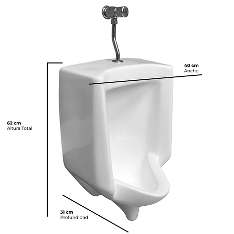 Urinario Joytek Mall 2605 Instalación a muro 62 x 40 x 31 cm 8