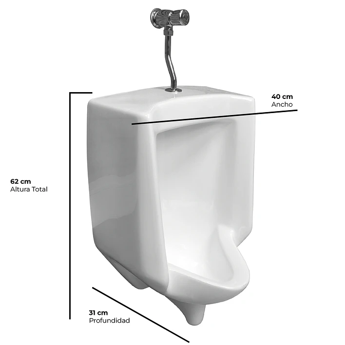 Urinario Joytek Mall 2605 Instalación a muro 62 x 40 x 31 cm 8