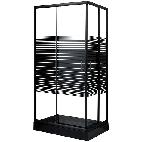 Shower Rectangular Strava Negro 110x70x198cm (Incluye Receptáculo) 8
