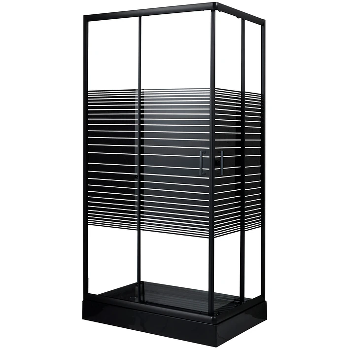 Shower Rectangular Strava Negro 110x70x198cm (Incluye Receptáculo) 8